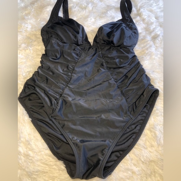 VENUS Black One Piece Swimsuit with Adjustable Straps SIZE 10 NWOT - Picture 8 of 16